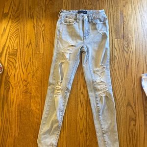 Light Washed High Rise Curvy Jeggings  from Aeropostale